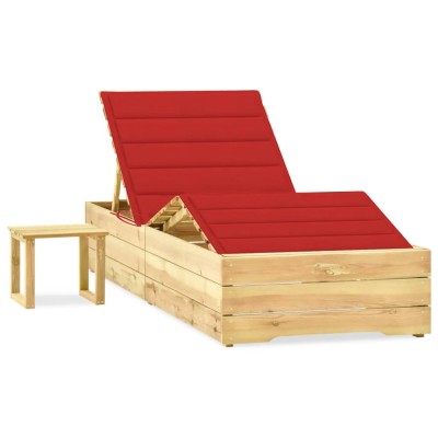 Garden sun lounger with...