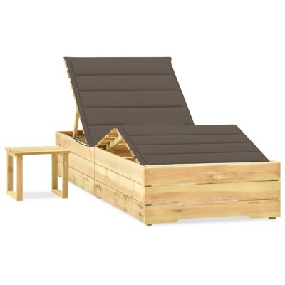 Garden sun lounger with...