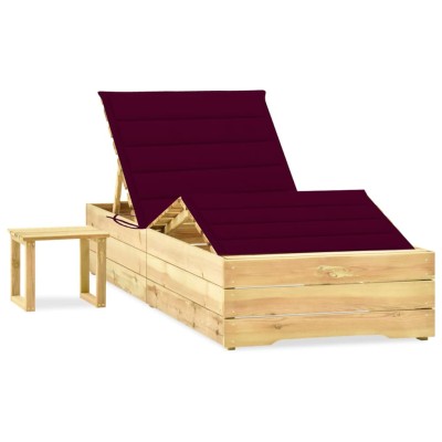 Garden sun lounger with...