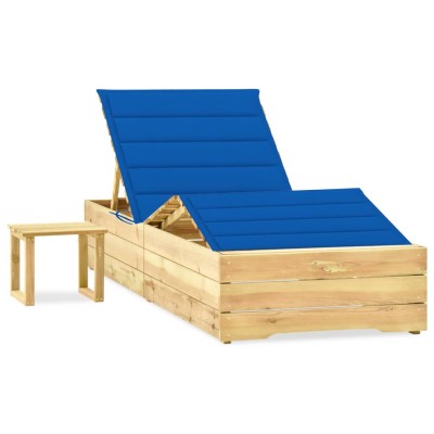 Garden sun lounger with...