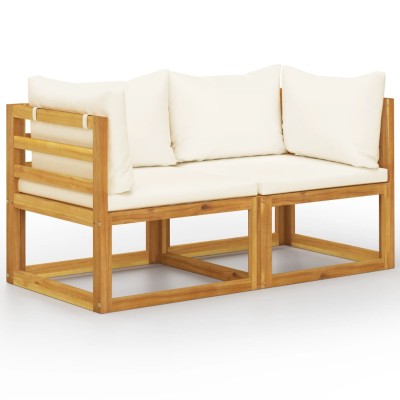 Double garden bench with...