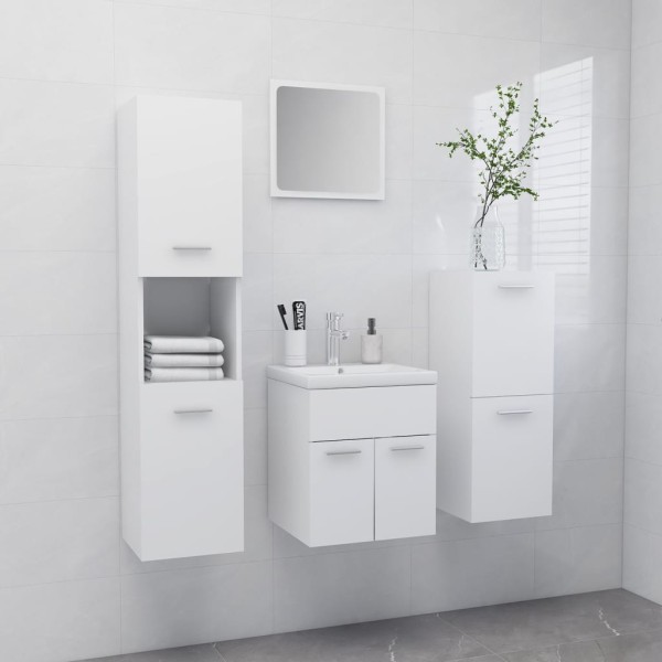 Bathroom furniture set, white, MDP