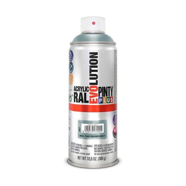 Purškiami dažai Pintyplus Evolution RAL 7001 400 ml Silver Grey