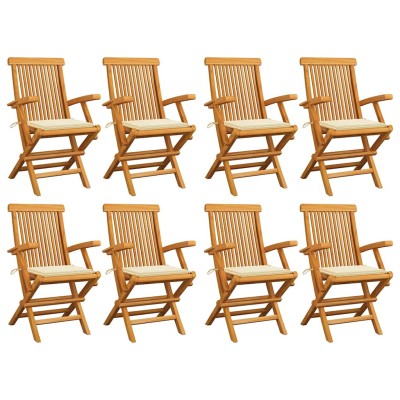 Garden chairs with cream...
