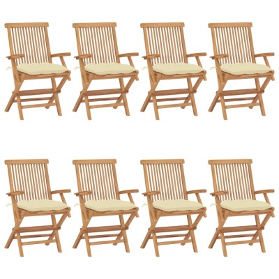 Garden chairs with cream...