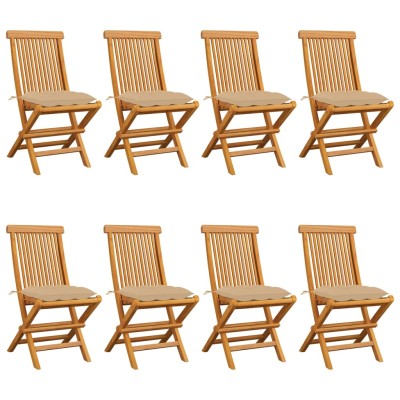Garden chairs with beige...