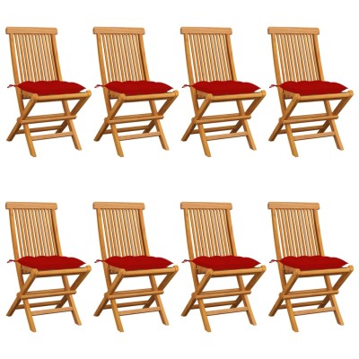 Garden chairs with red...