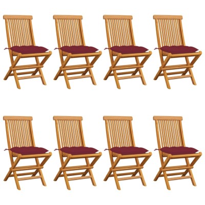 Garden chairs with wine red...