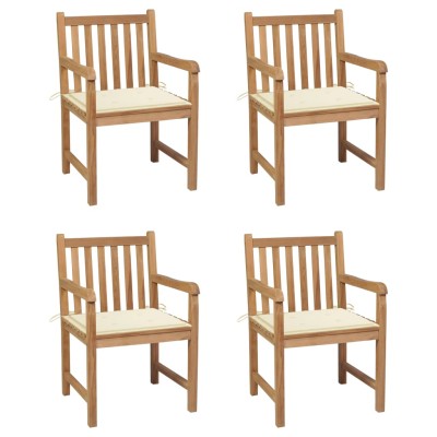 Garden chairs with cream...