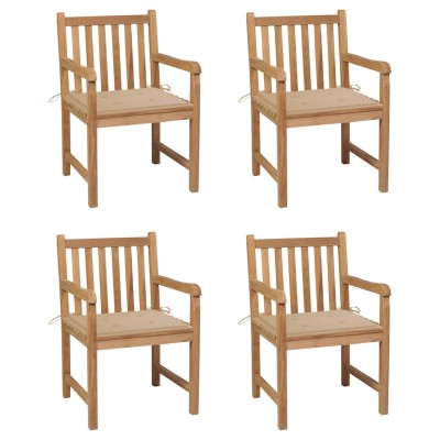 Garden chairs with beige...