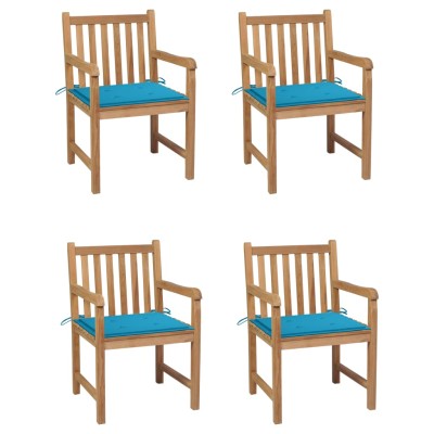 Garden chairs with blue...