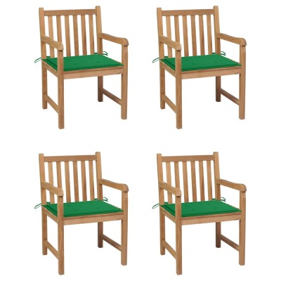 Garden chairs with green...