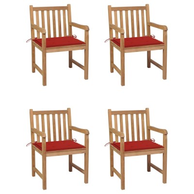 Garden chairs with red...