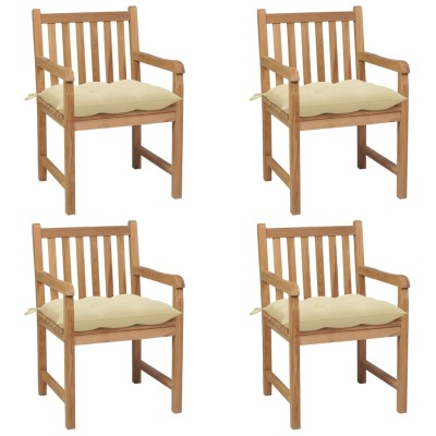 Garden chairs with cream...