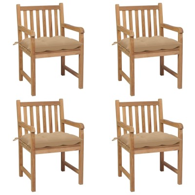 Garden chairs with beige...