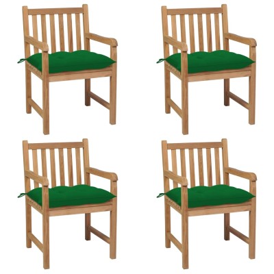 Garden chairs with green...