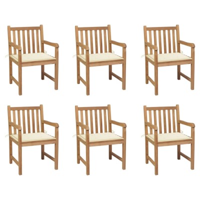Garden chairs with cream...