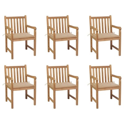 Garden chairs with beige...