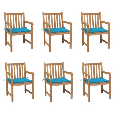 Garden chairs with blue...