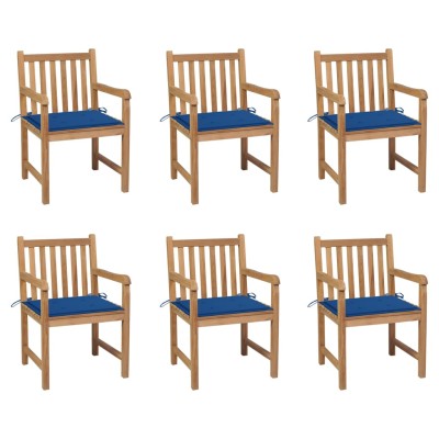 Garden chairs with blue...