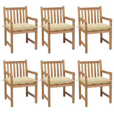 Garden chairs with cream...