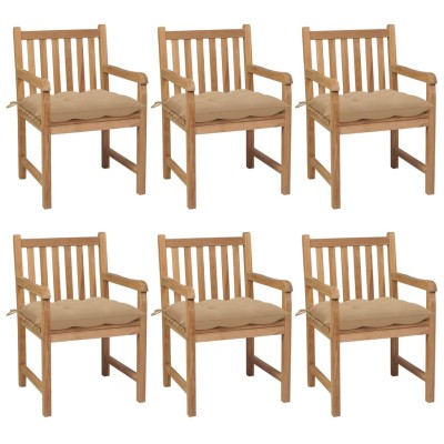 Garden chairs with beige...