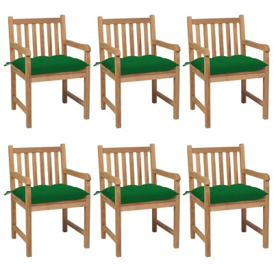 Garden chairs with green...