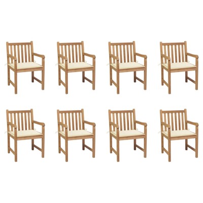Garden chairs with cream...