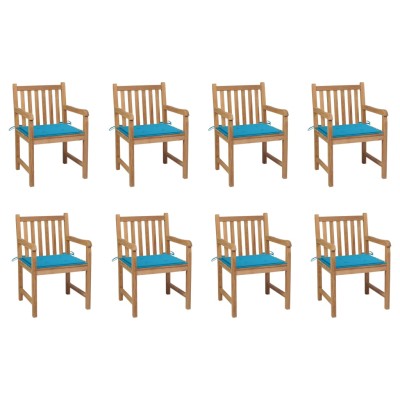 Garden chairs with blue...