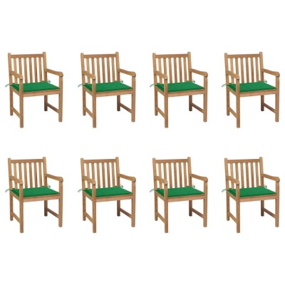 Garden chairs with green...