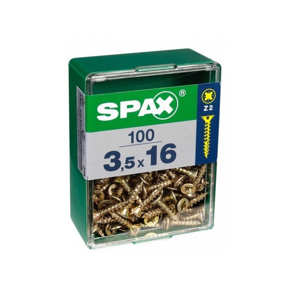 Kruvide karp SPAX Yellox Puit Lame pea 100  Tükid, osad (4 x 20 mm)