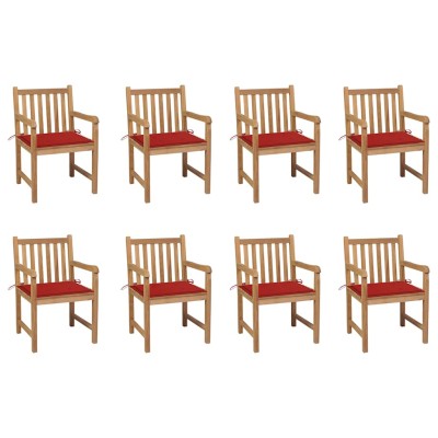 Garden chairs with red...