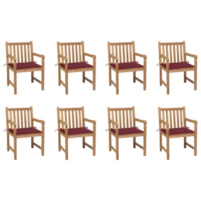 Garden chairs with wine red...