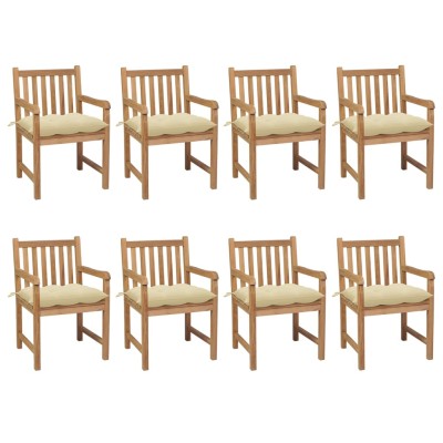 Garden chairs with cream...