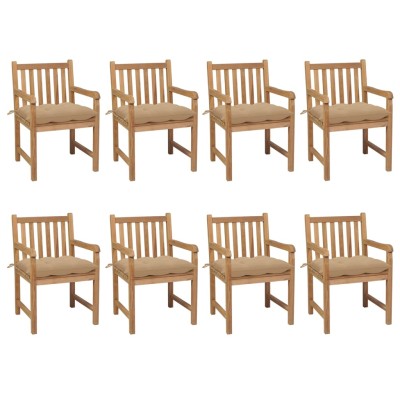 Garden chairs with beige...