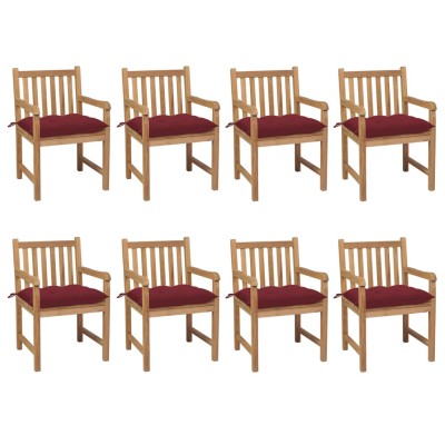 Garden chairs with wine red...