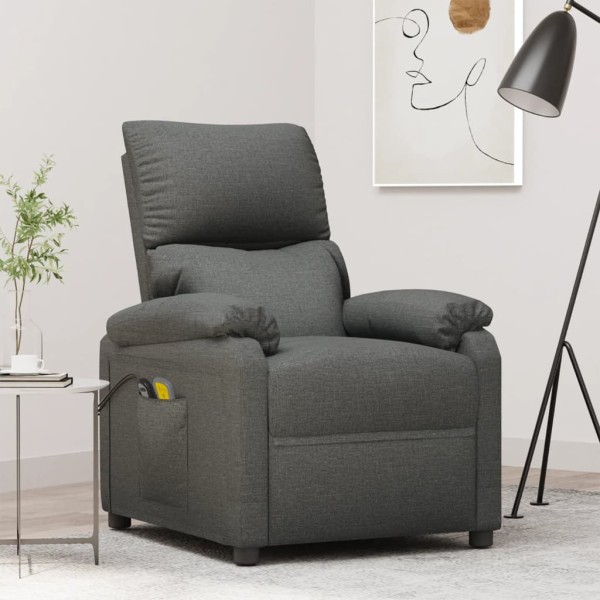 Electric massage chair, dark gray, fabric