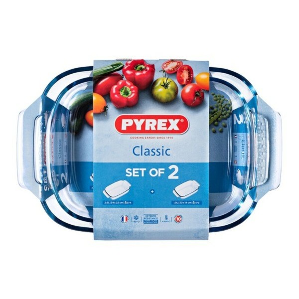 Набор посуды для духовки Pyrex Classic Прозрачный Боросиликатное стекло (2 pcs)