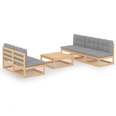 Garden set with cushions, 6...