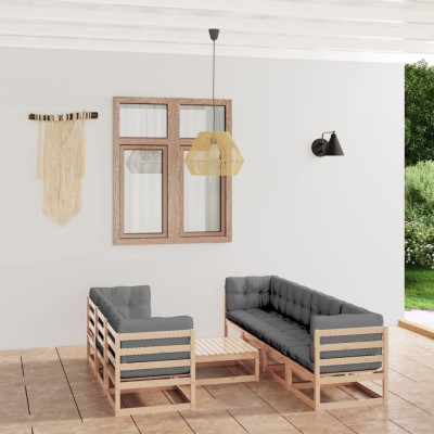 Garden set with cushions, 8...