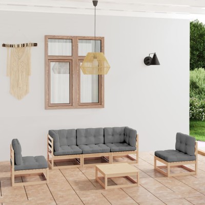 Garden set with cushions, 6...