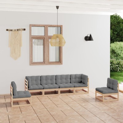 Garden set with cushions, 6...