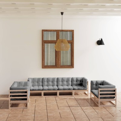 Garden set with cushions, 8...