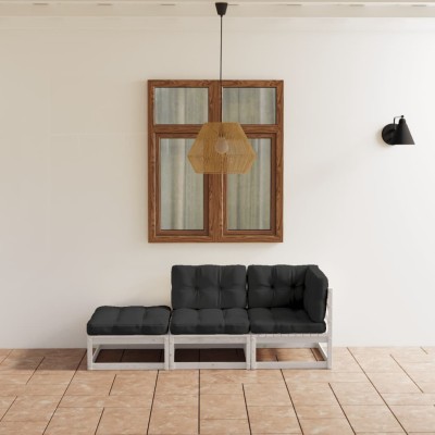 Garden set with cushions, 3...