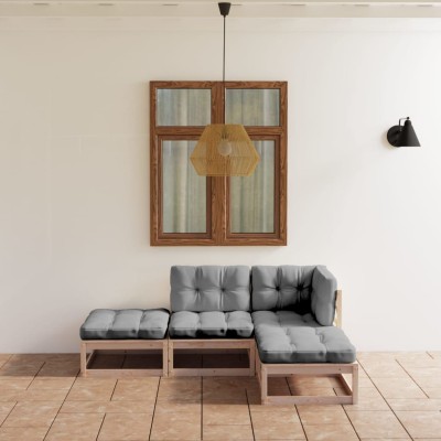 Garden set with cushions, 4...