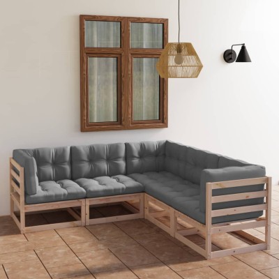Garden set with cushions, 5...