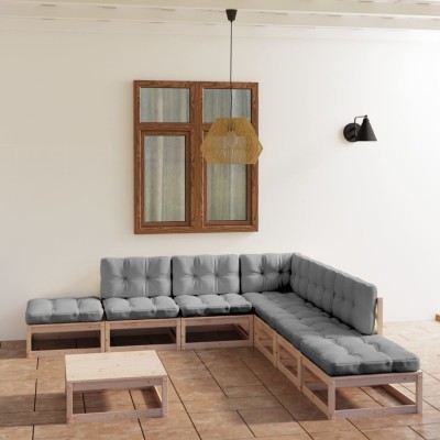 Garden set with cushions, 8...