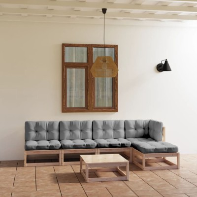Garden set with cushions, 6...