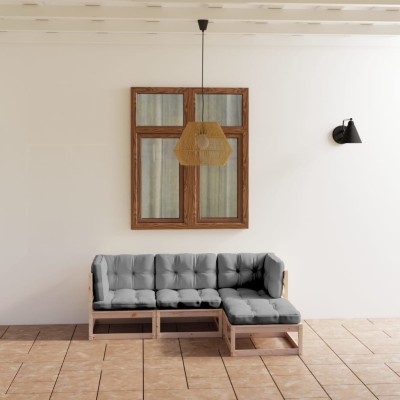 Garden set with cushions, 4...