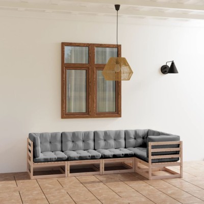 Garden set with cushions, 5...